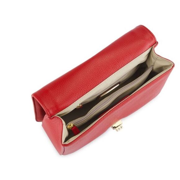 VALENTINO BY MARIO VALENTINO Alice Rock Pebbled-Leather Shoulder Bag in Lipstick - Picture 3 of 12